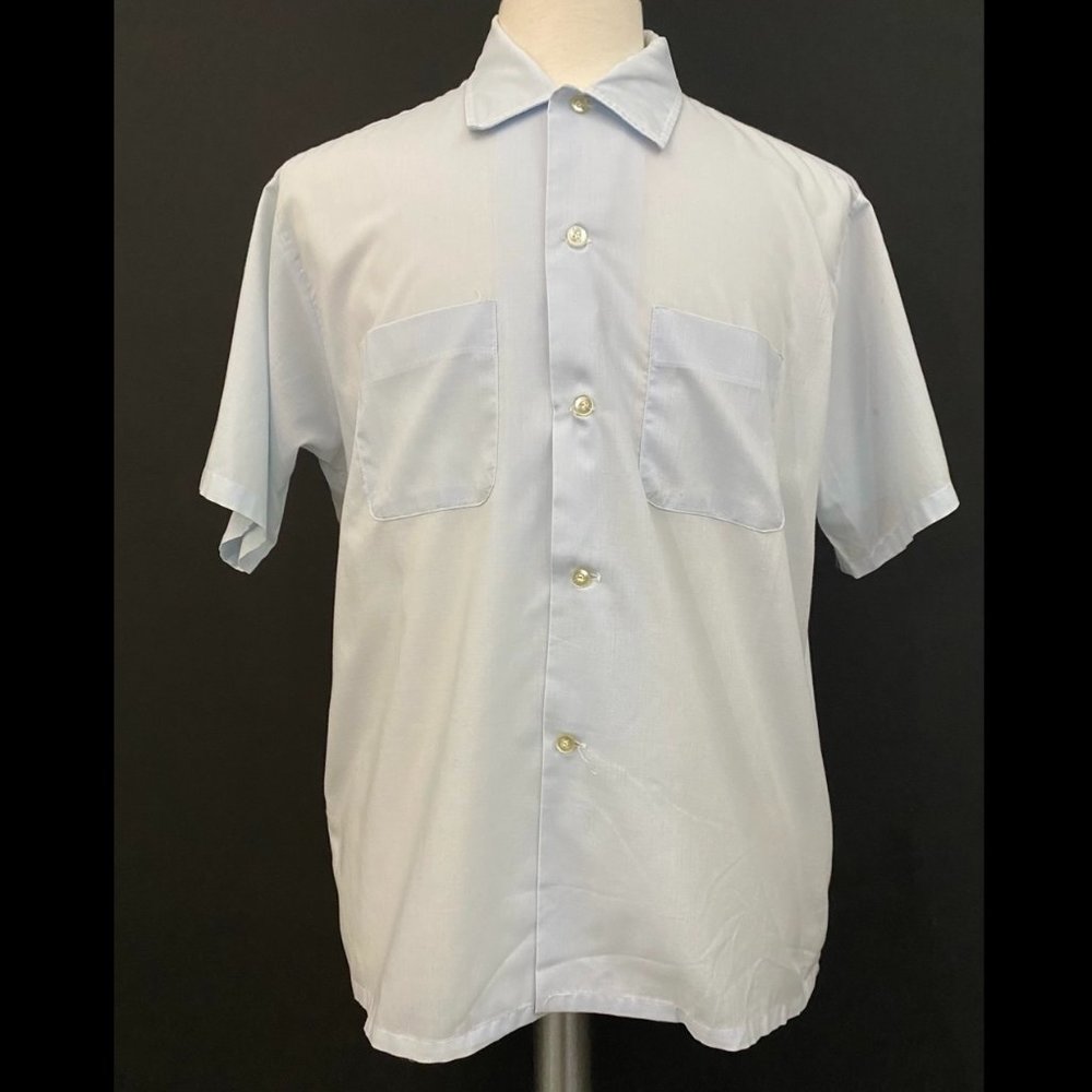 70s Sears Pale Blue Button Down Shirt